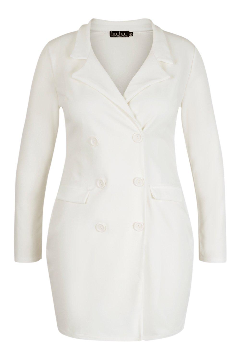 boohoo blazer dress plus size