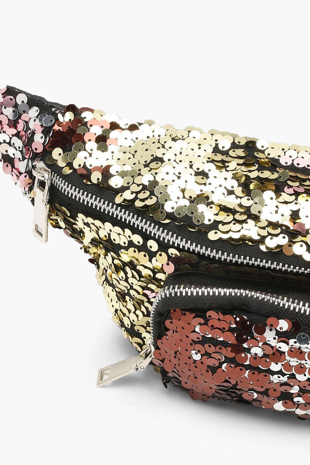 Gold sequin bum on sale bag