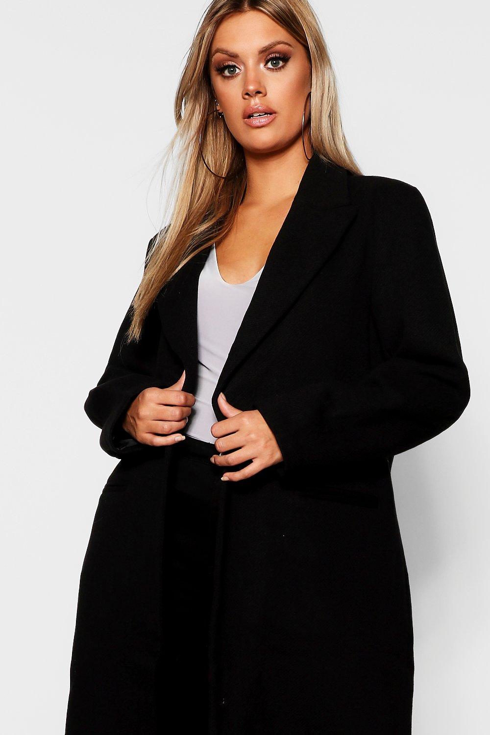 black longline formal coat