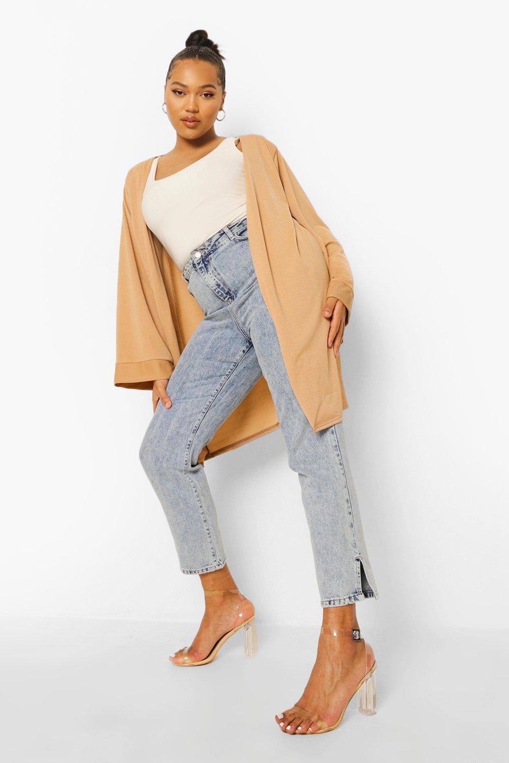 Plus Woven Pocket Duster Coat