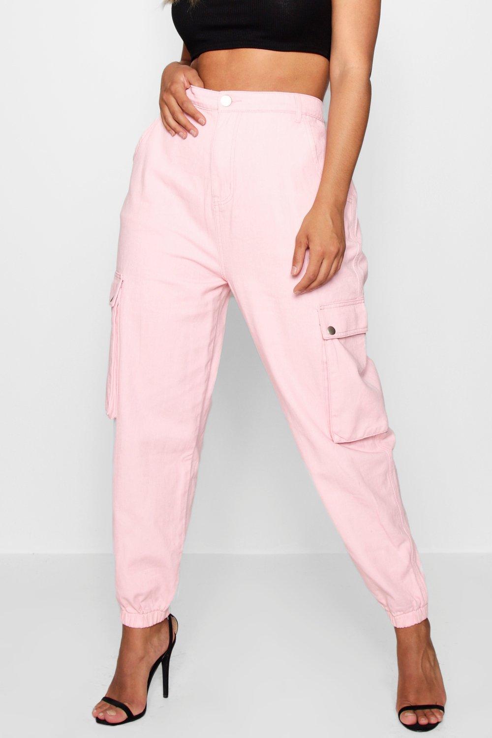 cargo joggers pink