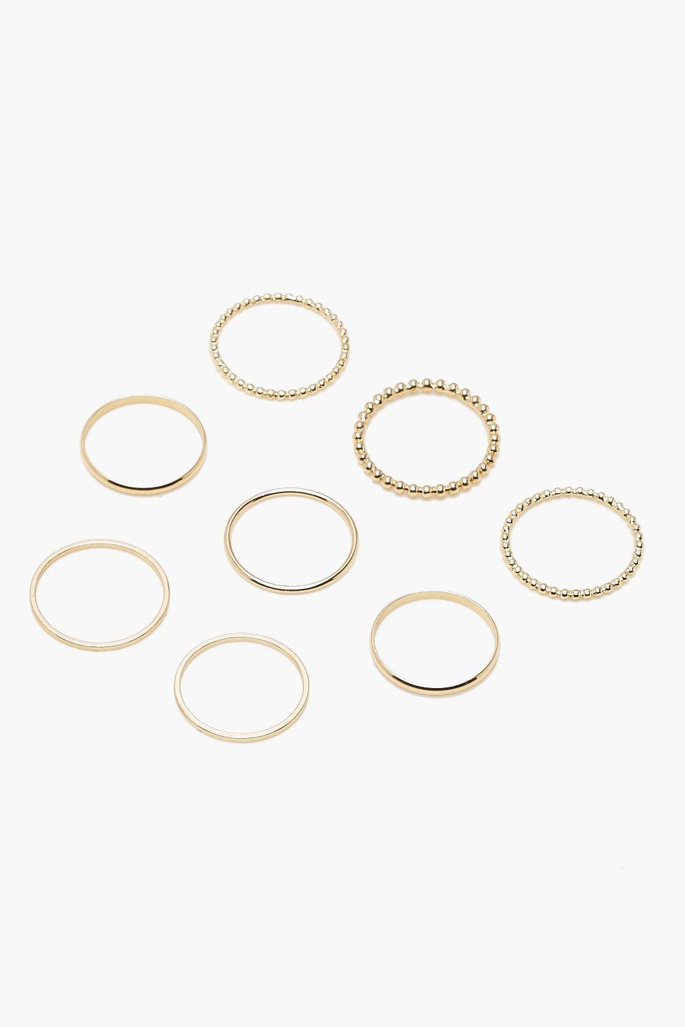 Plus Gold 8 Pack Basic Ring Set