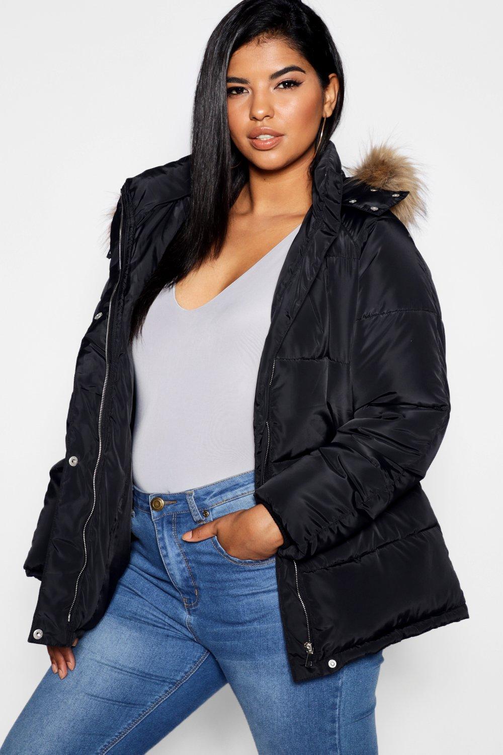 drawstring puffer jacket