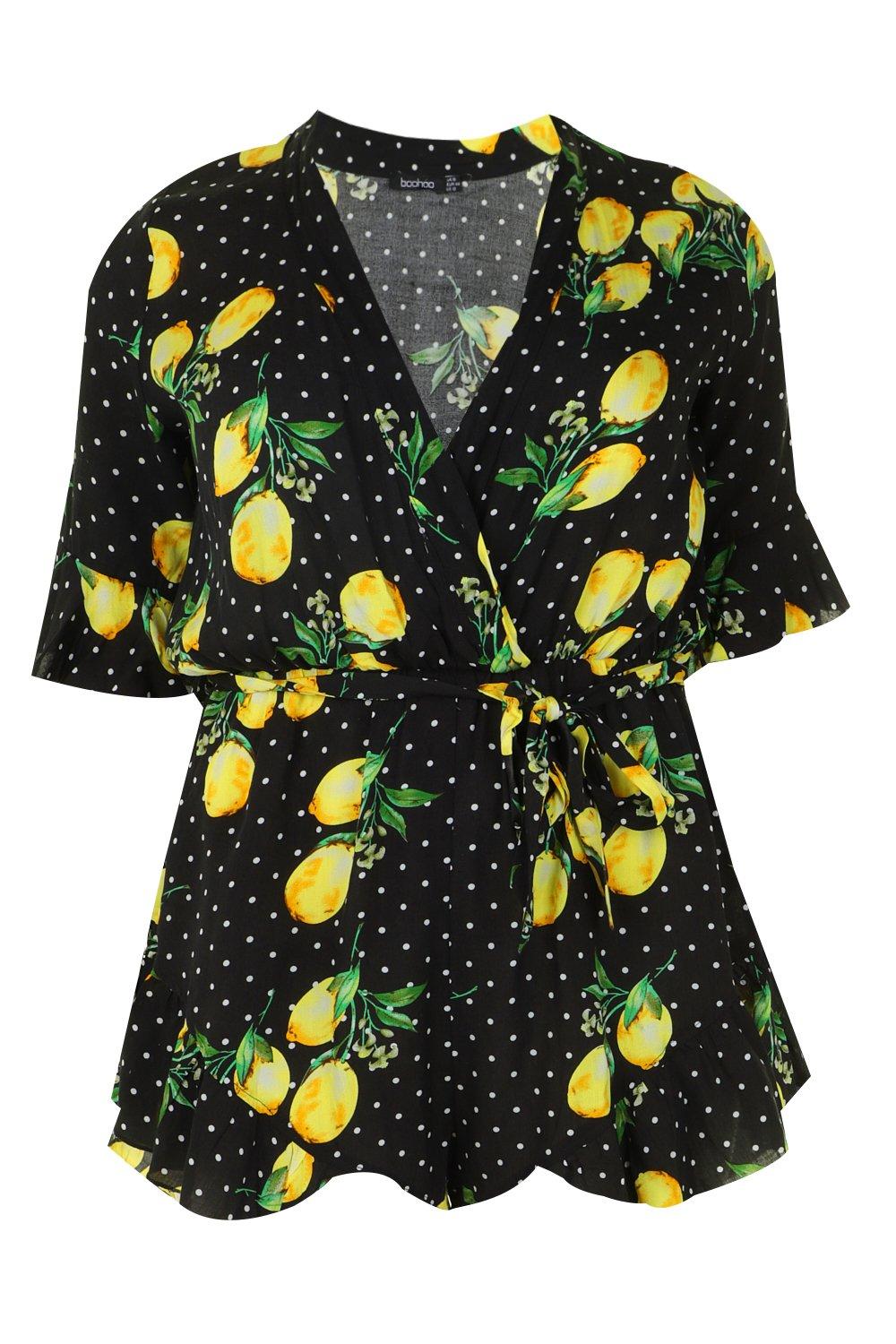 boohoo green polka dot jumpsuit