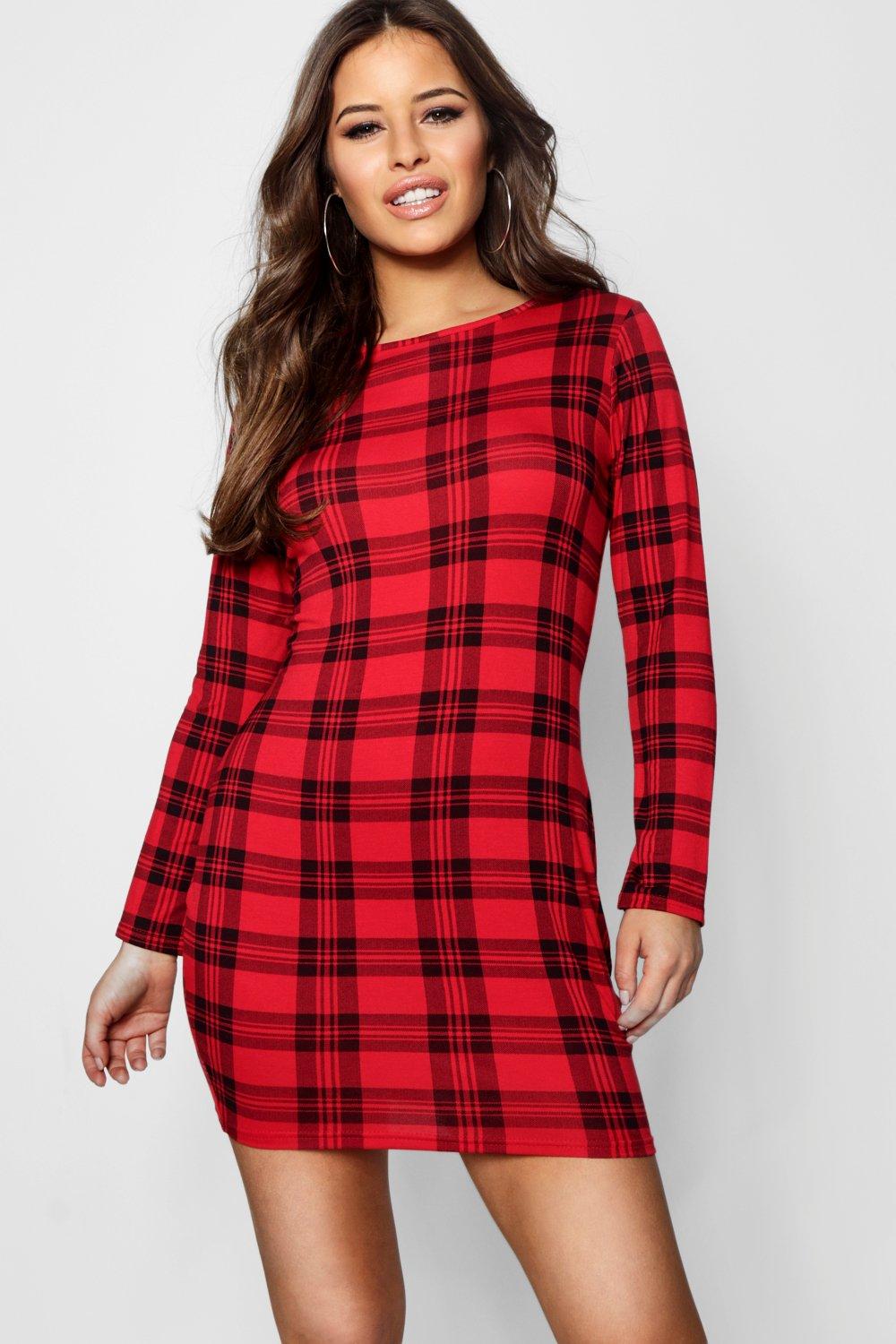 petite tartan dress