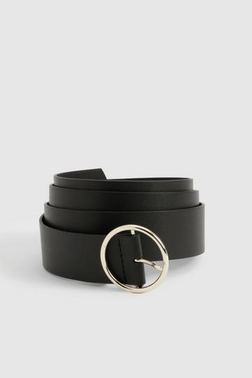 Black Plus Circle Ring Boyfriend Belt