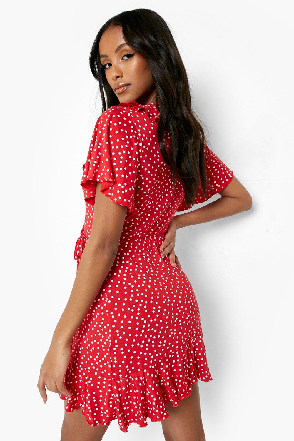 Polka dot shop ruffle dress