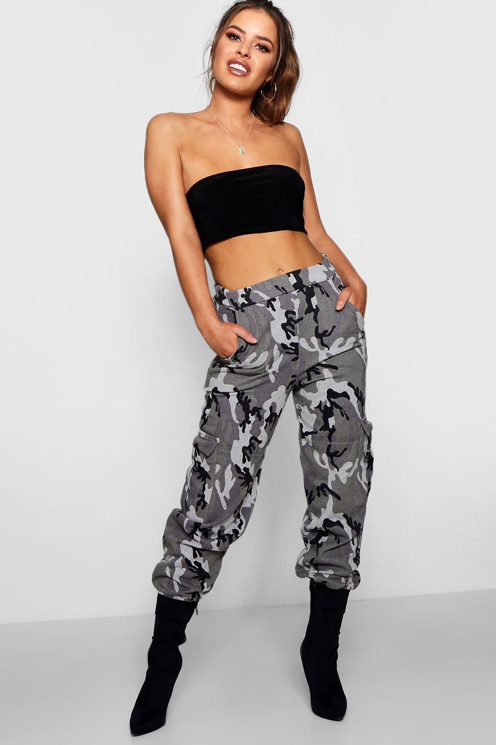 petite camo trousers
