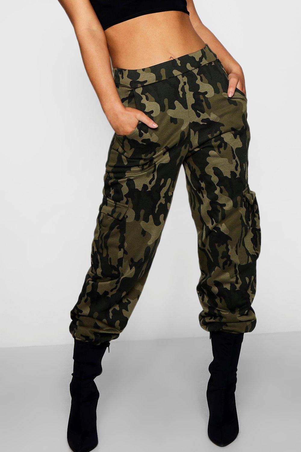 petite camo trousers