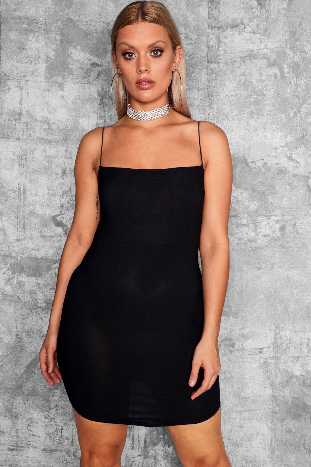 black bodycon dress boohoo