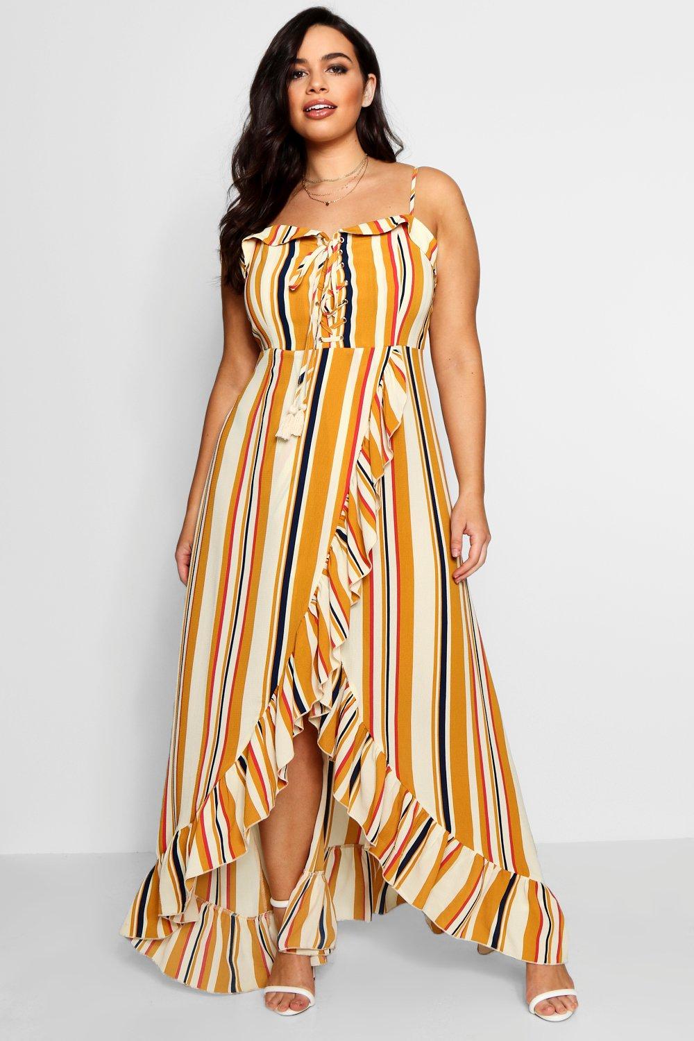 boho striped maxi dress