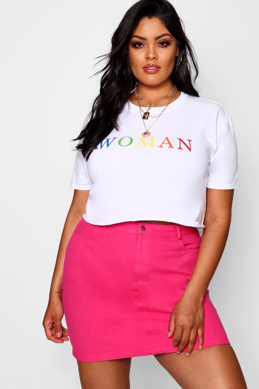 boohoo plus size skirt