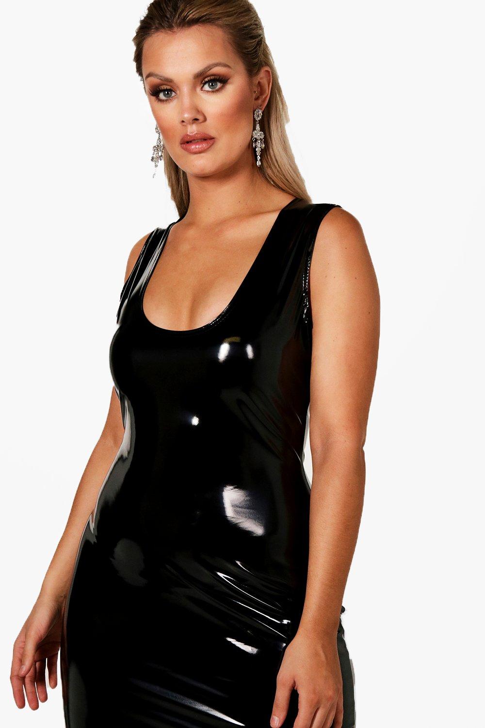 Boohoo pvc clearance dress