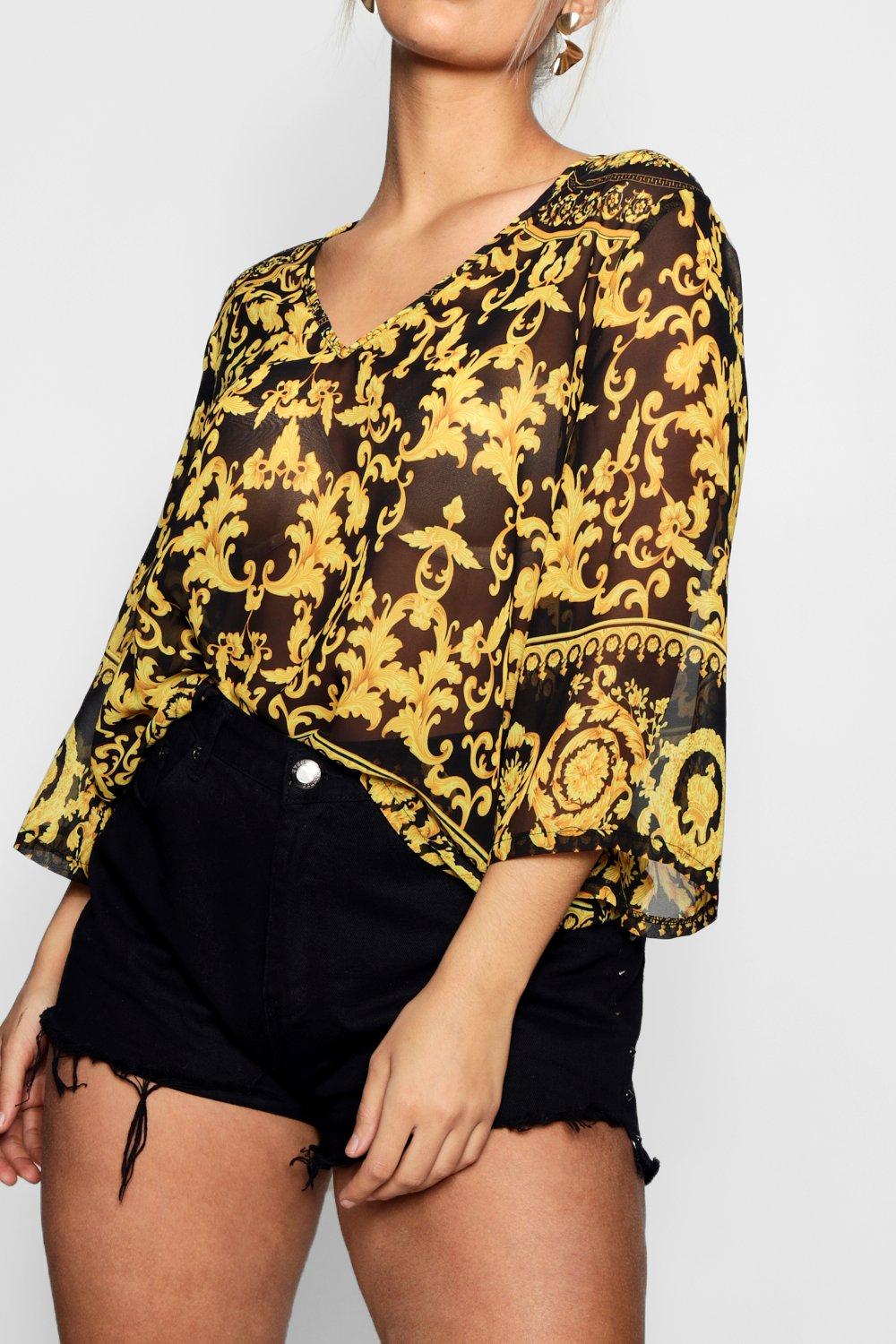 Chain store print blouse