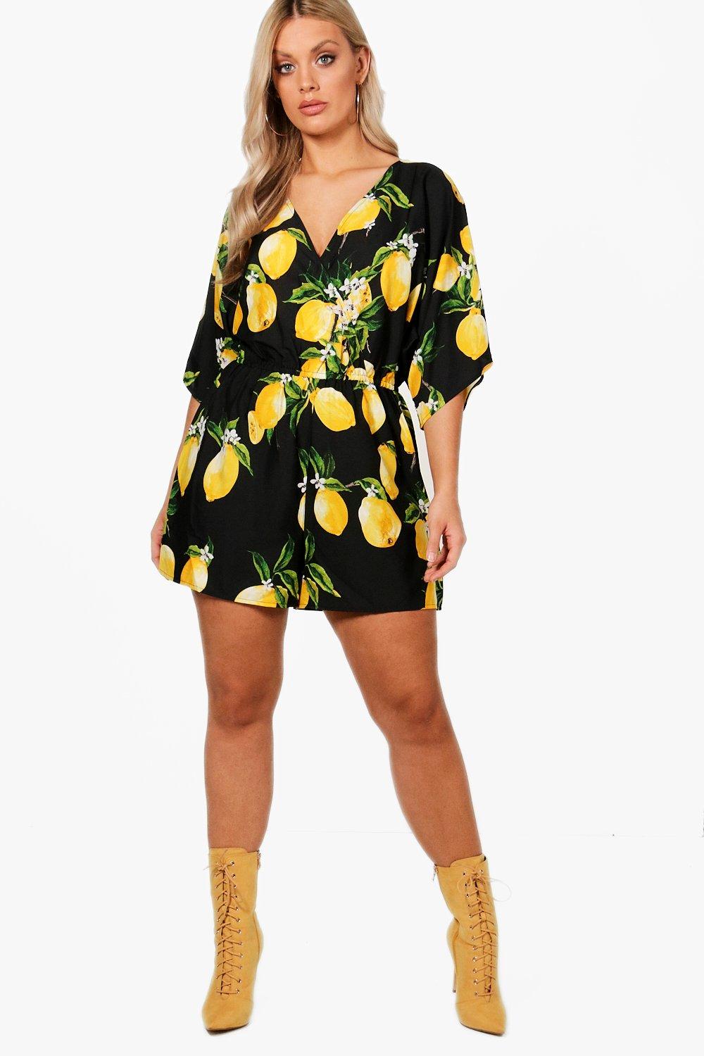 boohoo plus playsuit