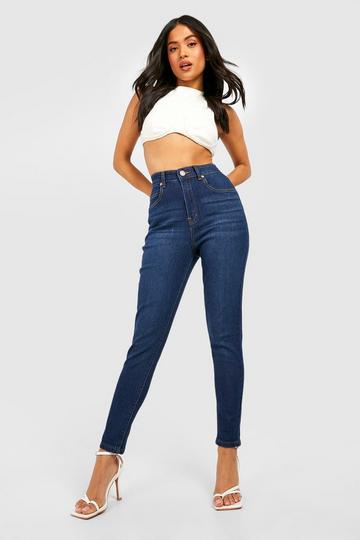 Petite High Rise 5 Pocket Skinny Jeans indigo