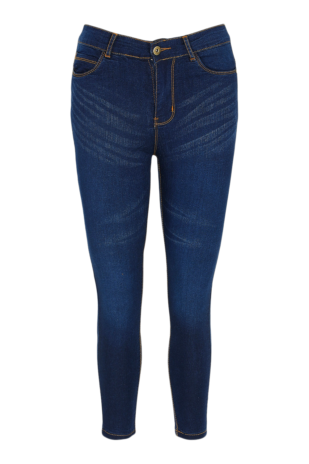 Petite High Rise 5 Pocket Skinny Jeans | boohoo