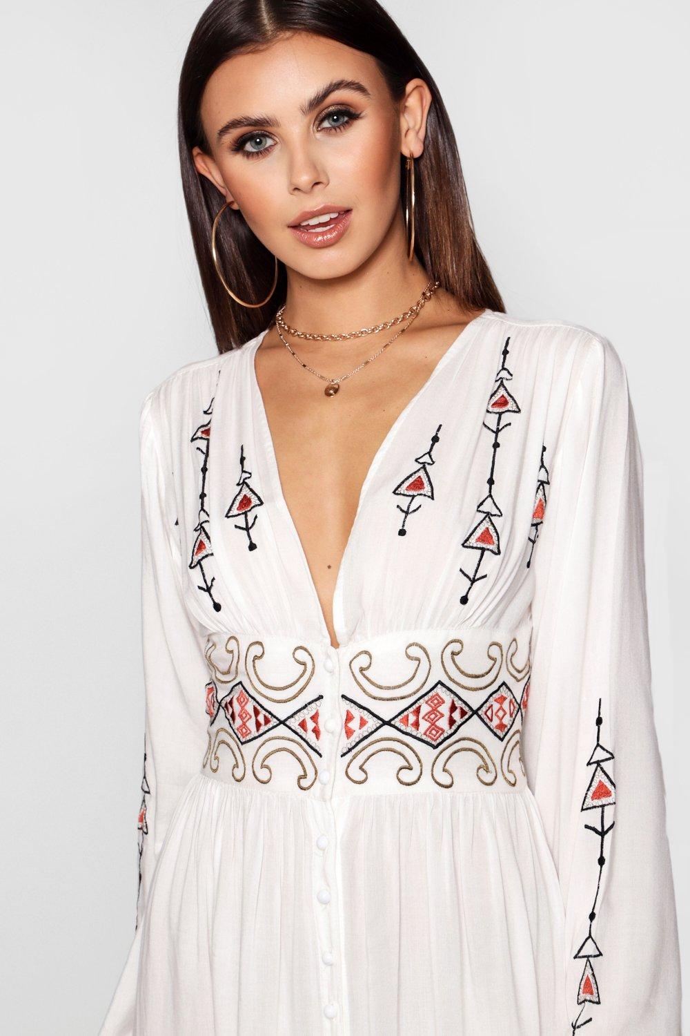 Boho petite hot sale maxi dress