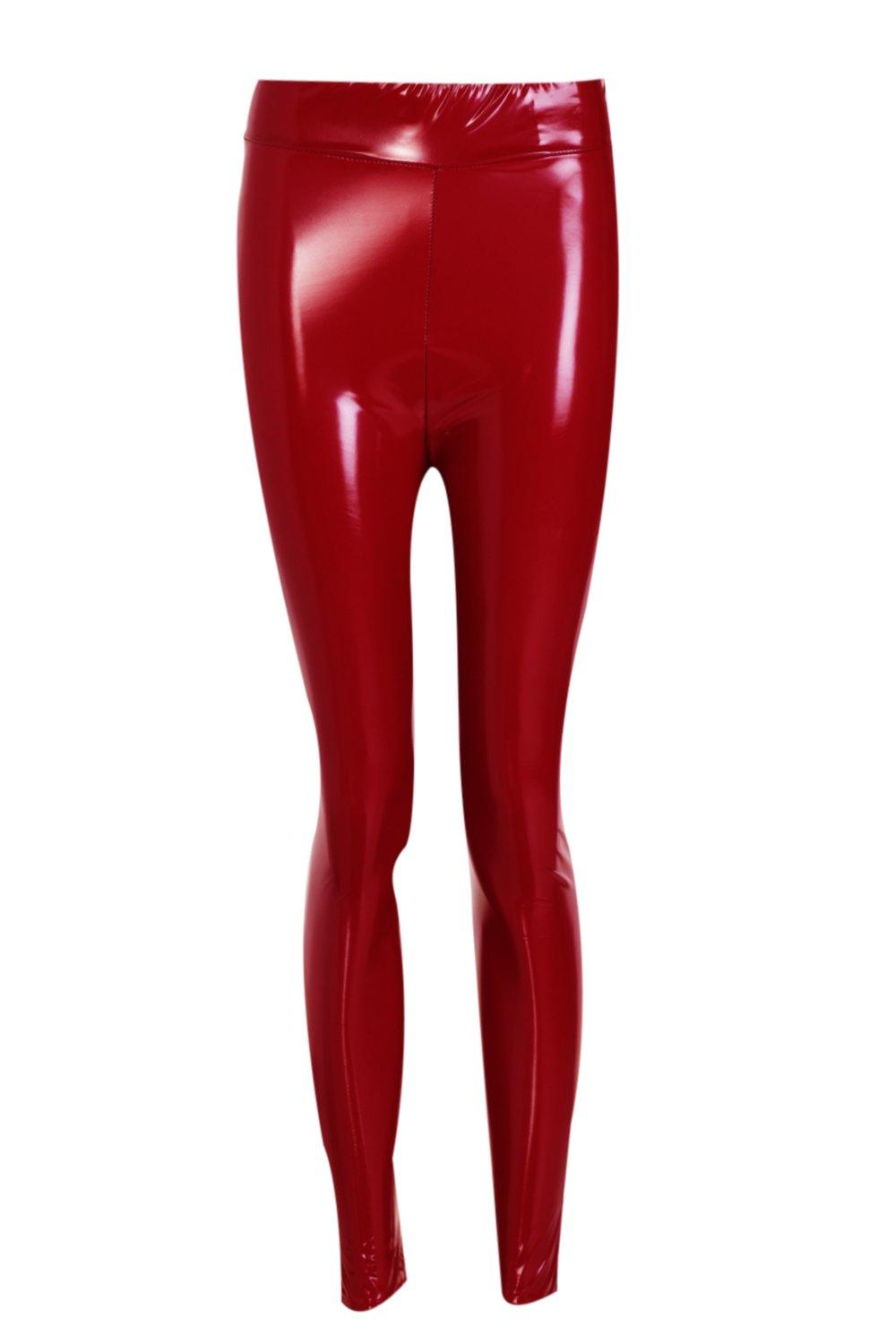 Legging vinyl rouge best sale