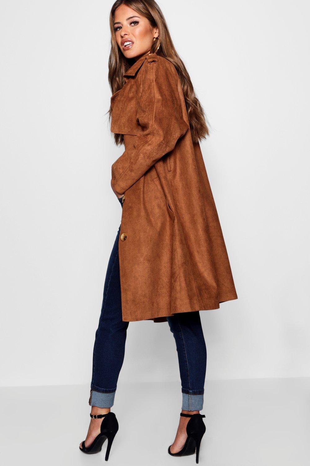 Petite suede outlet coat