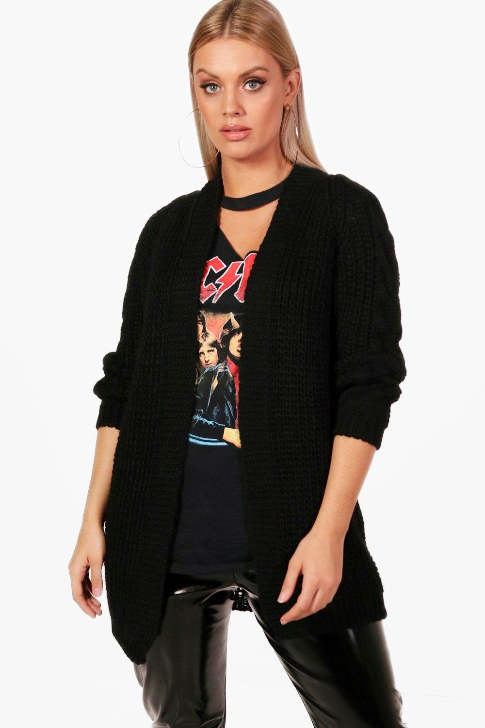 boohoo plus size cardigans