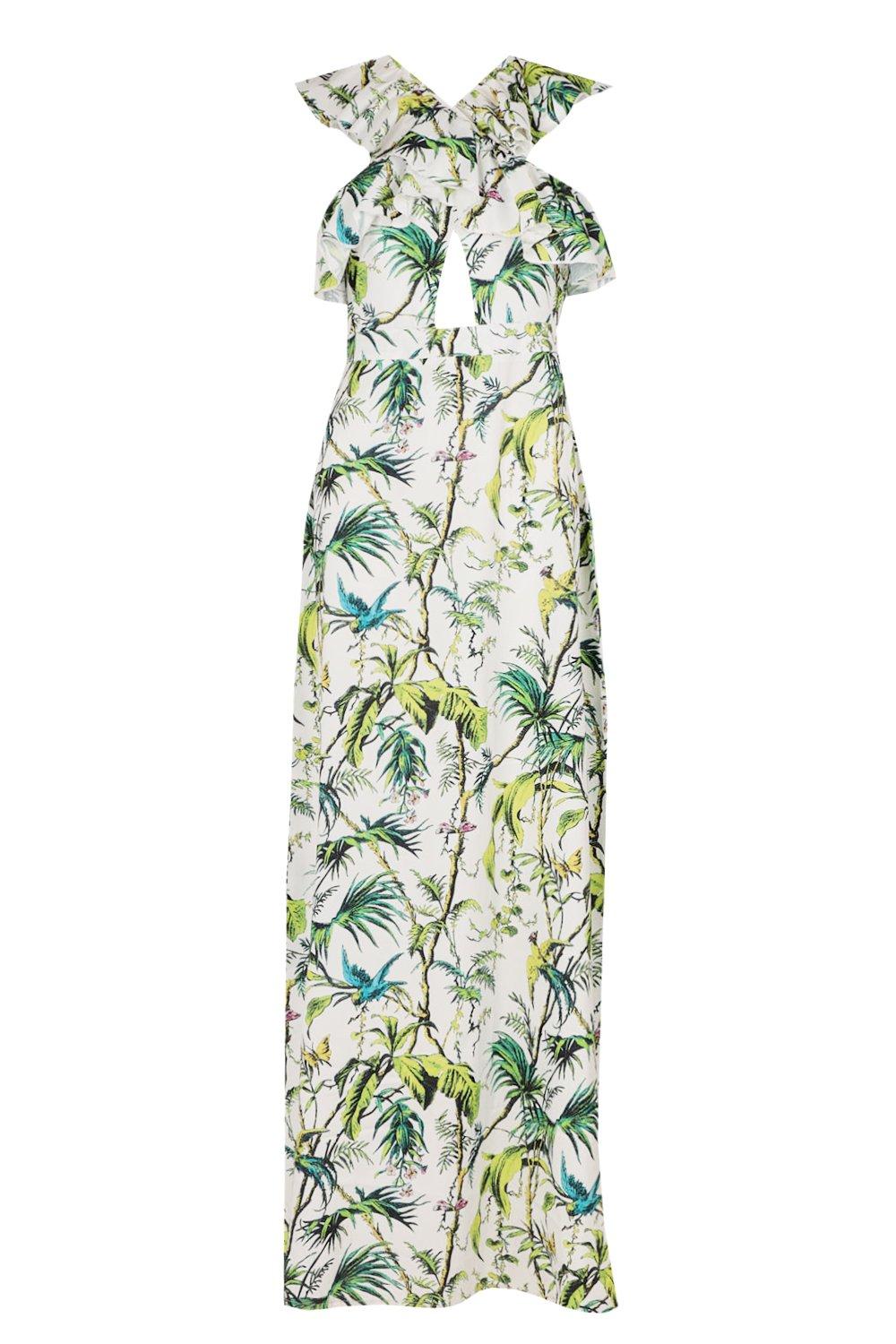 boohoo tropical dress