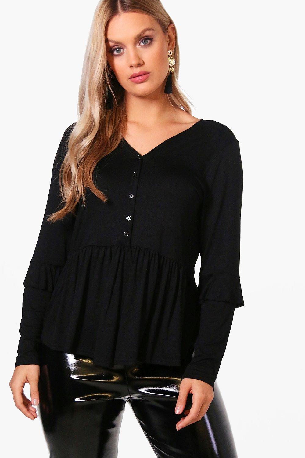 boohoo plus tops