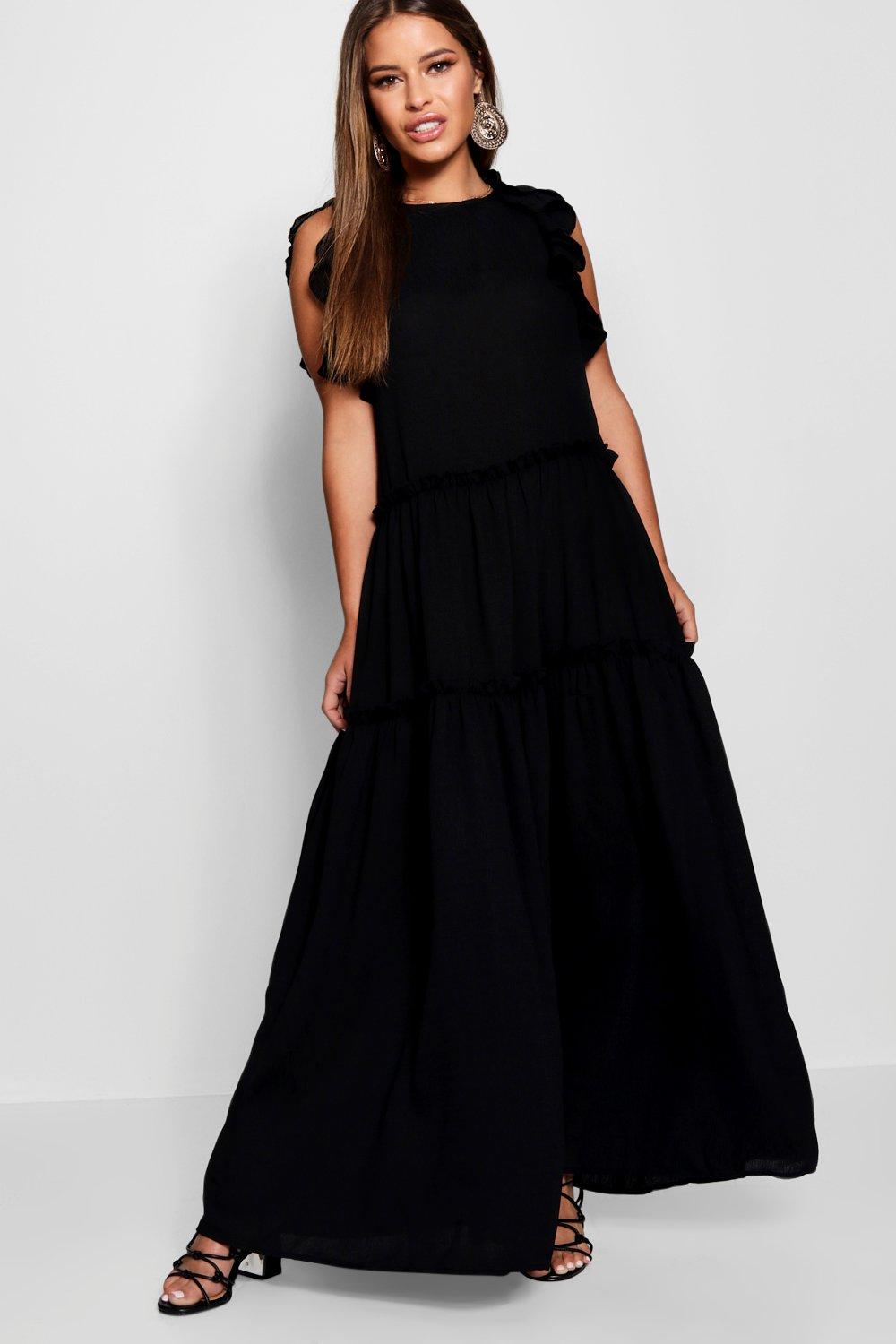 petite tiered maxi dress