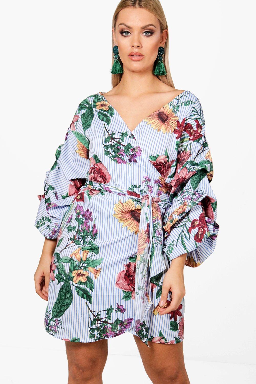 boohoo blue floral dress