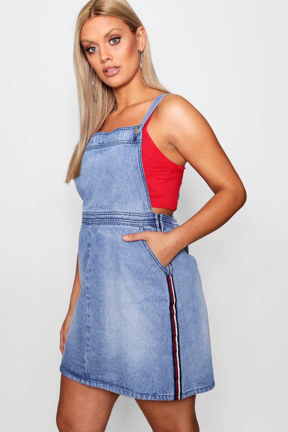 dungaree dress boohoo