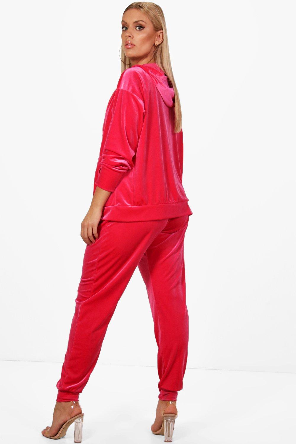 velvet pink sweatsuit