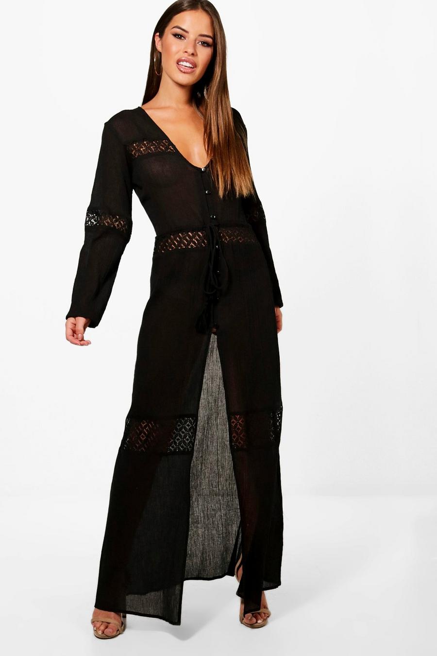 Petite Crochet Lace Maxi Dress image number 1