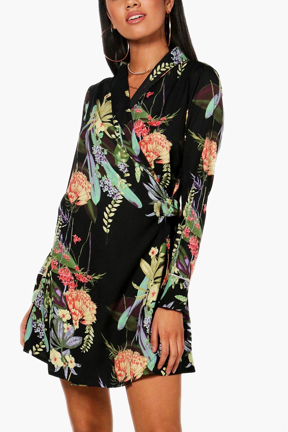 oriental kimono wrap dress