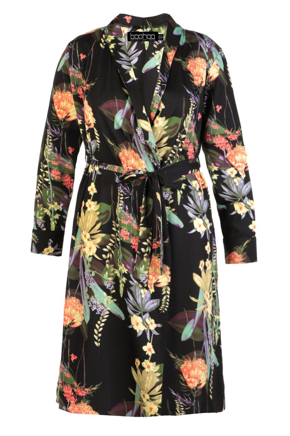 oriental kimono wrap dress