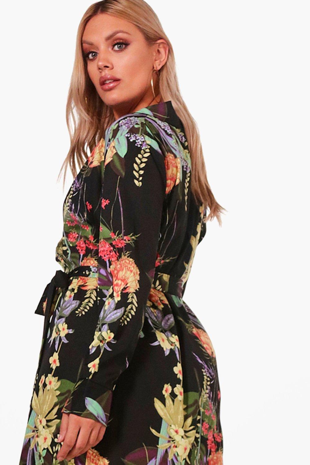 oriental kimono wrap dress