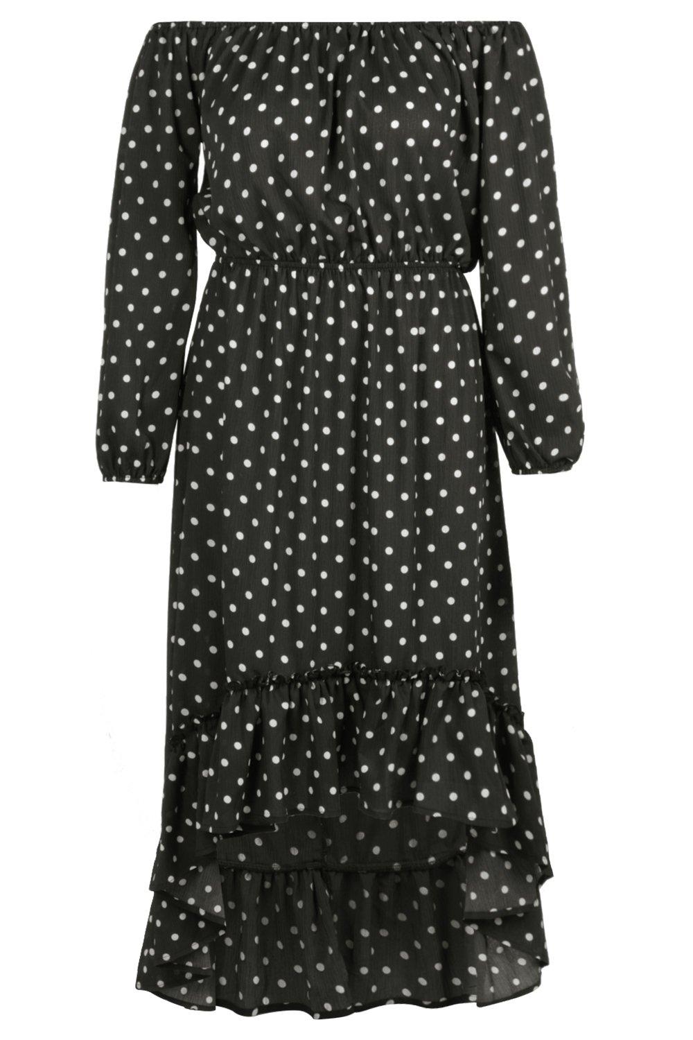 spotty maxi dress