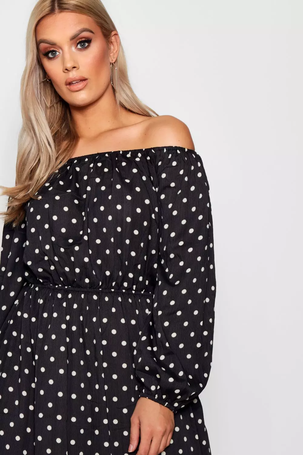 Spotty ruffle clearance dress