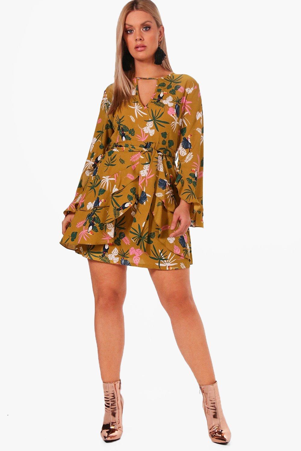 boohoo leaf dress