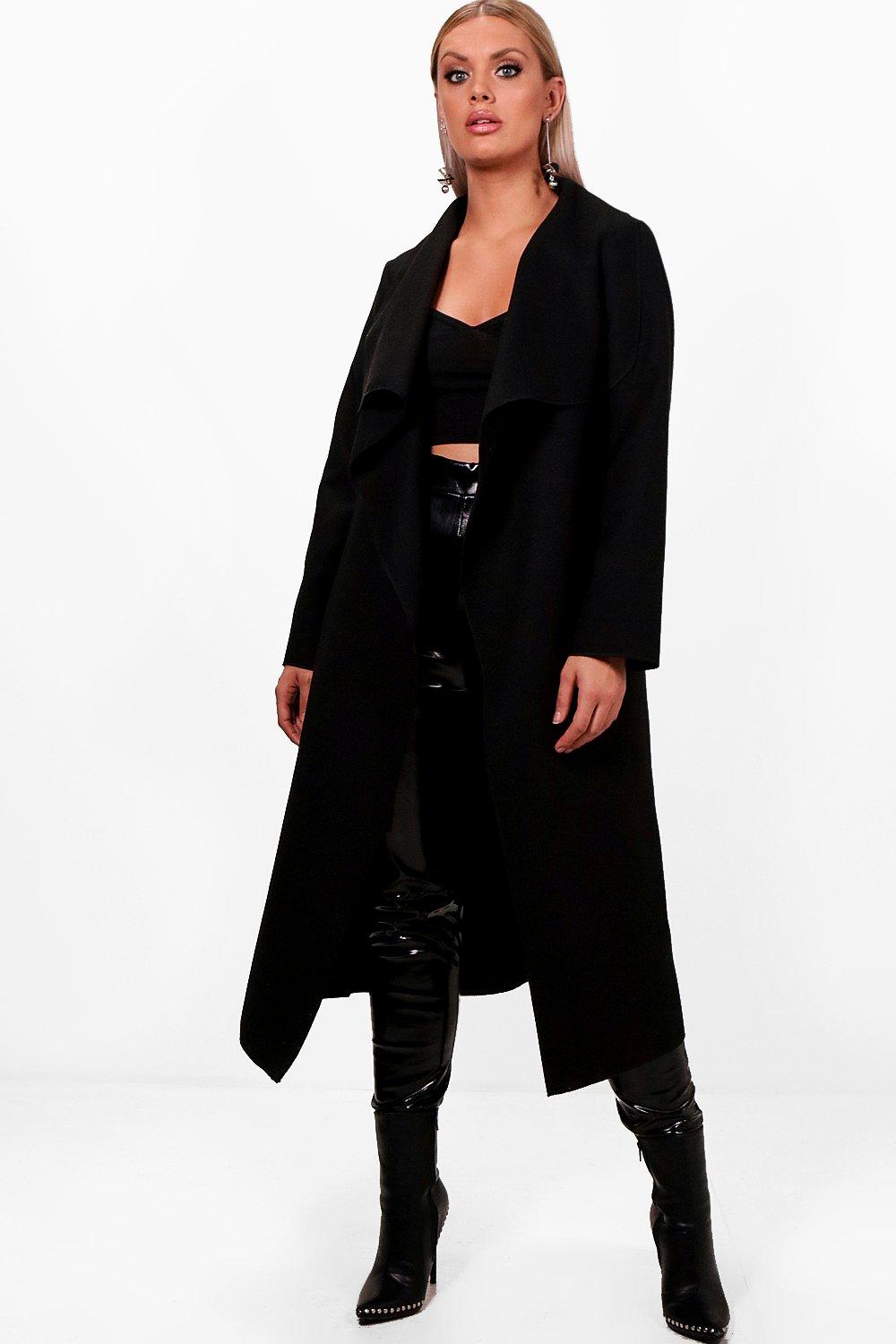 Plus Wool Look Coat  boohoo UK