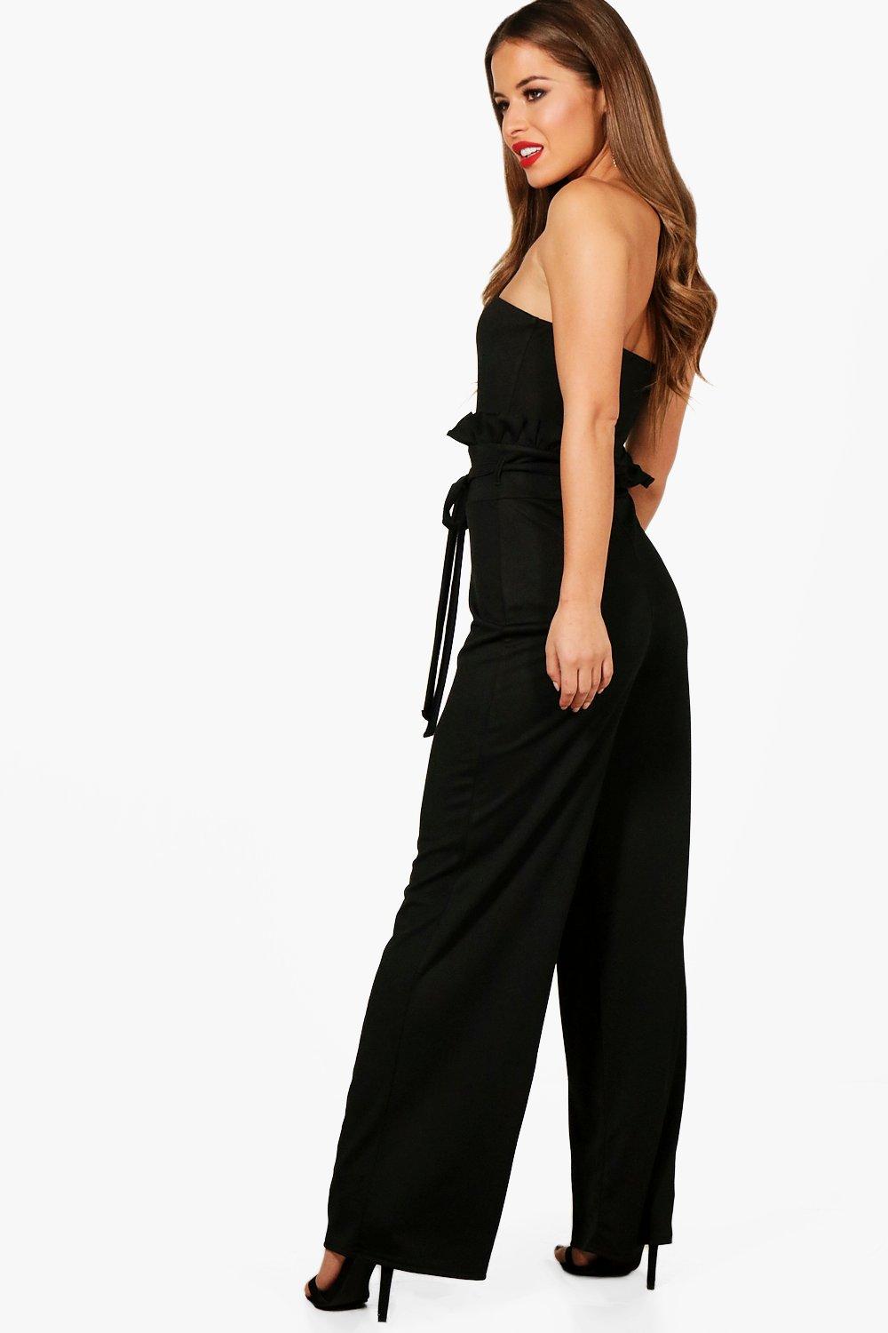 Boutique Paper Bag Waist Bandeau Jumpsuit