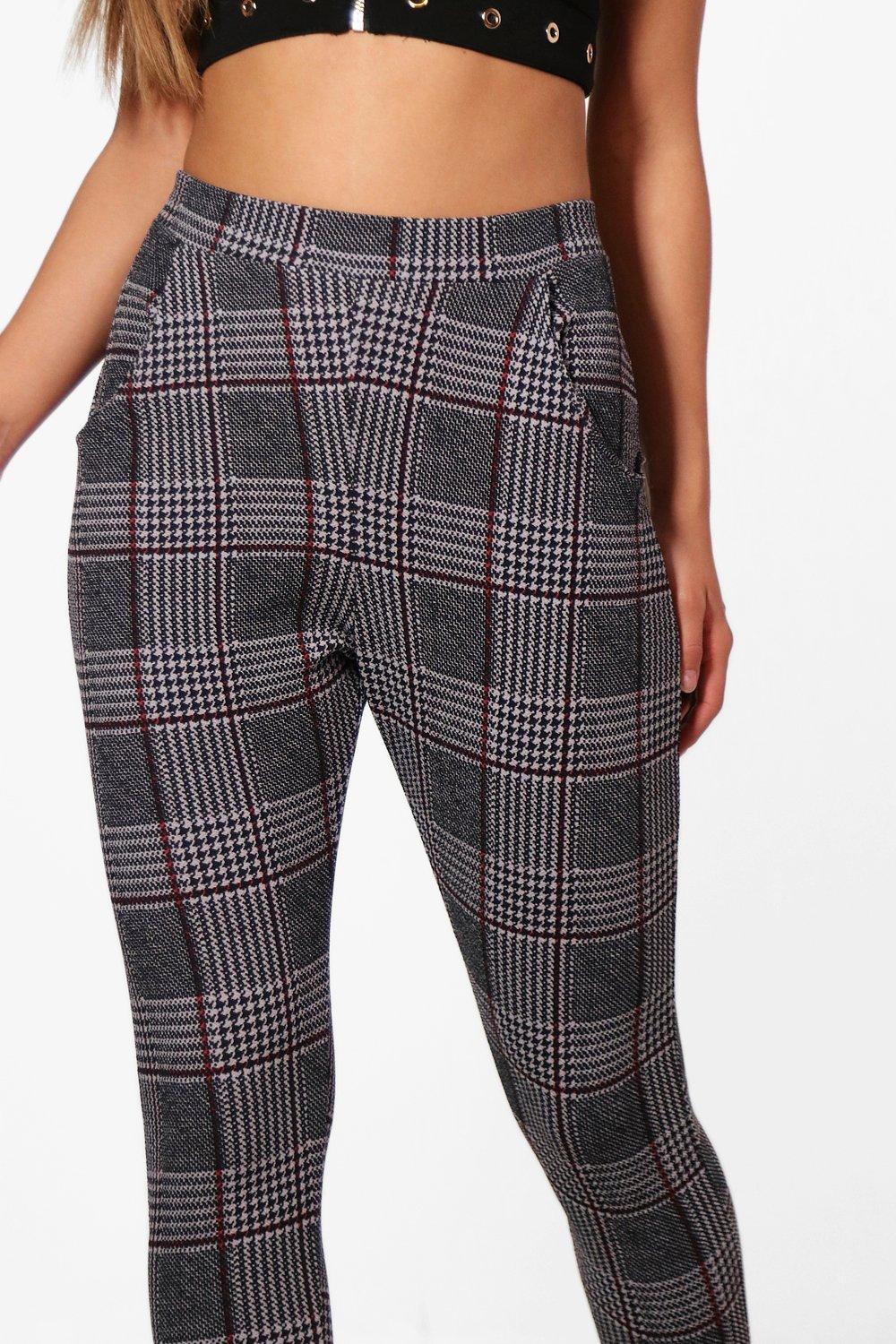 Petite Check Cigarette Trouser