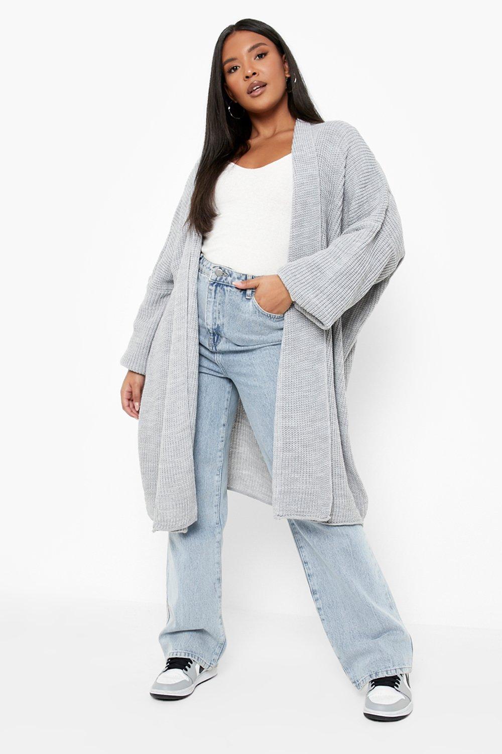 Grey oversized outlet cardigan