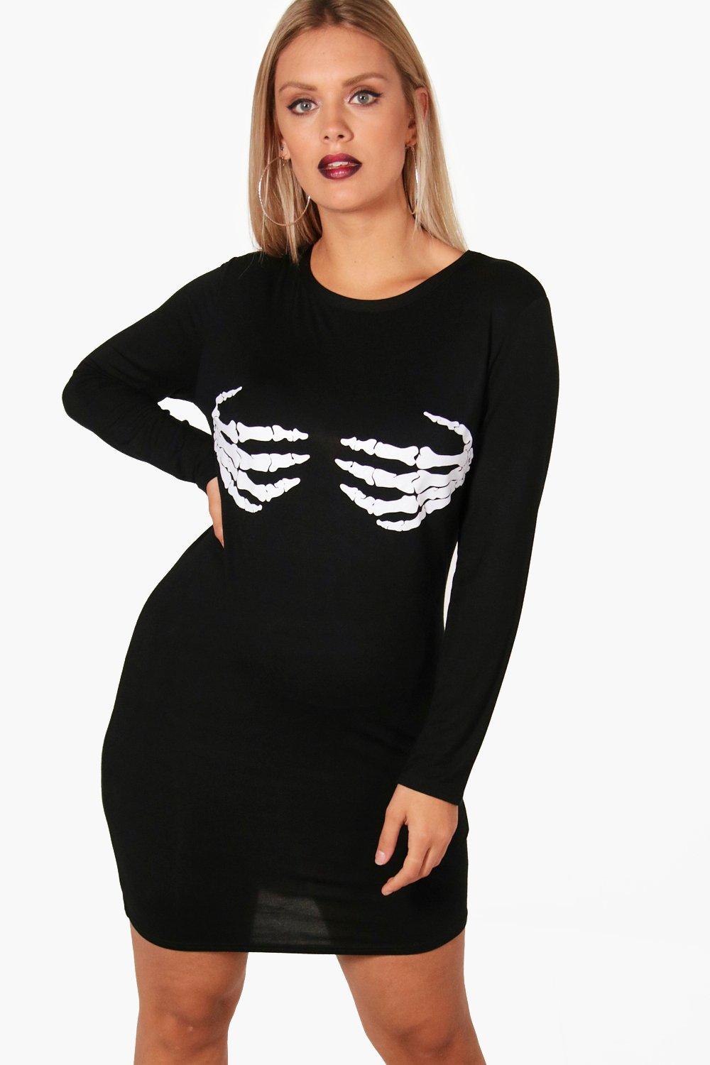 boohoo skeleton dress