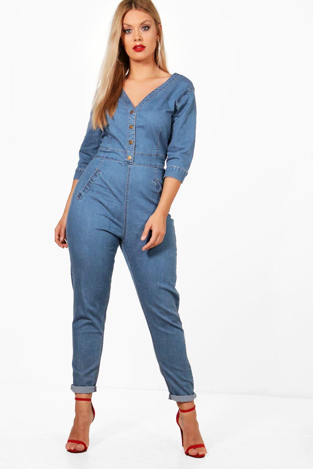 denim jumpsuit size 16