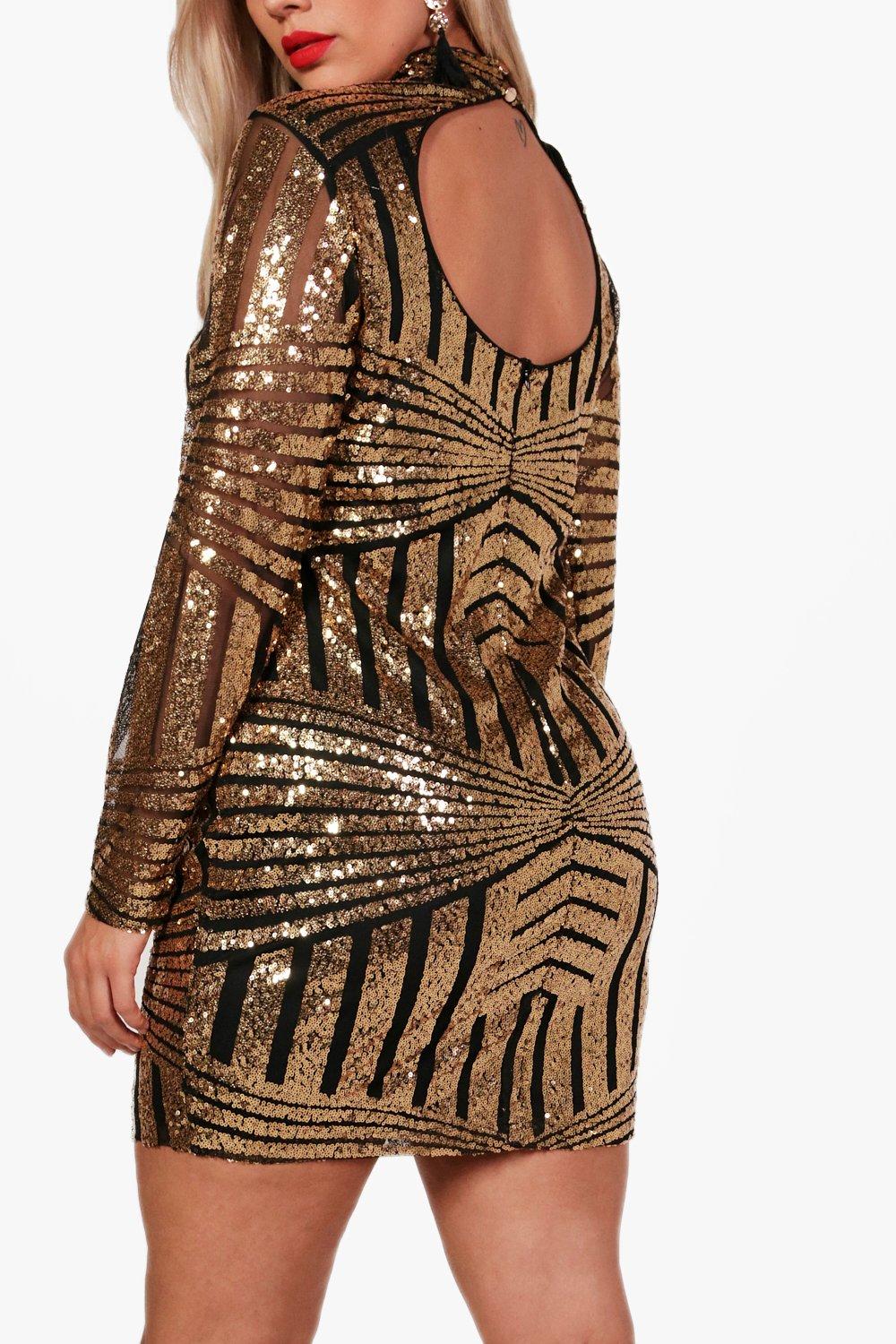 sequin body dress