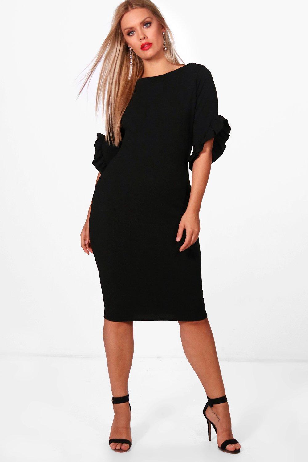 boat neck black dress