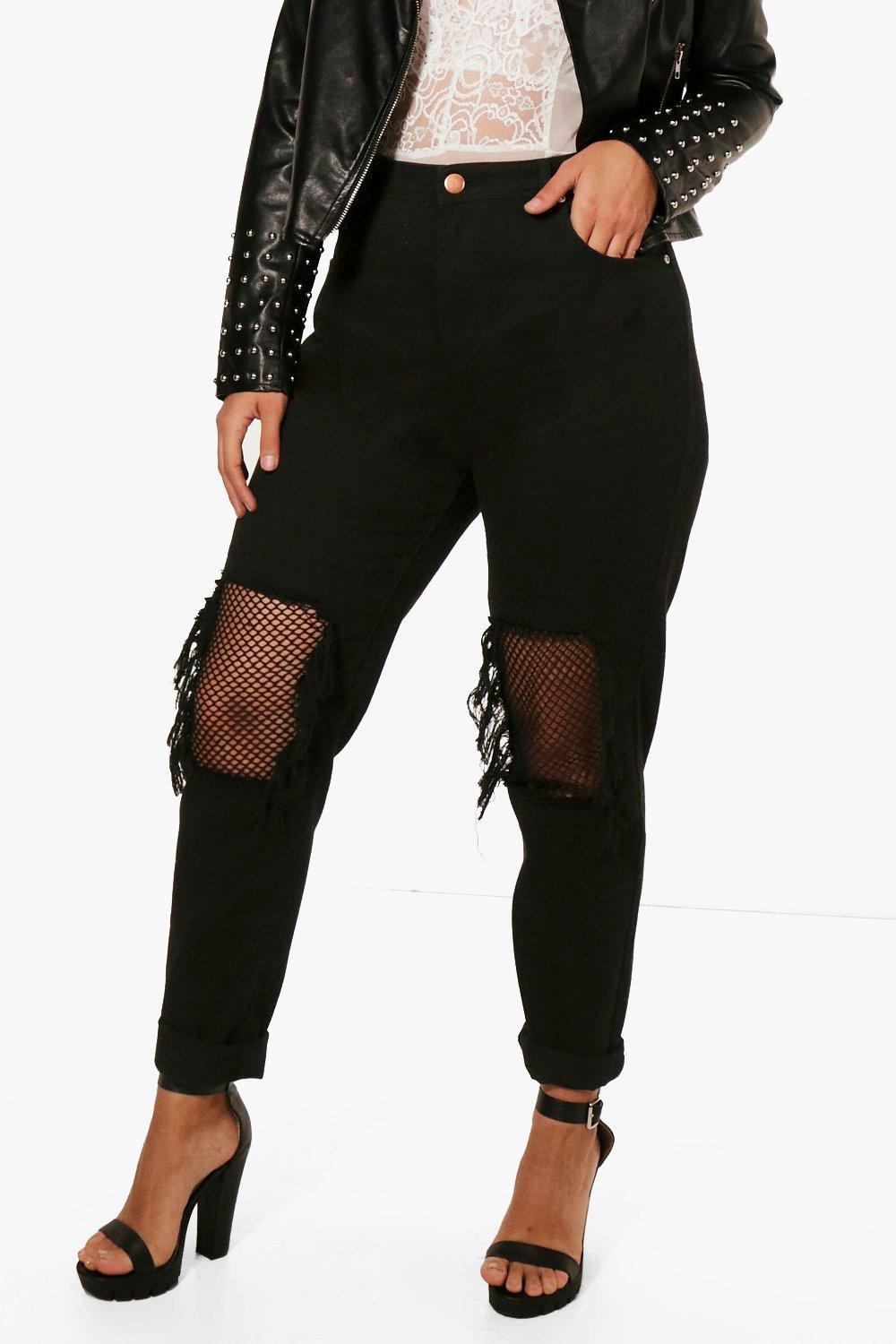 Fishnet leggings clearance with ripped jeans