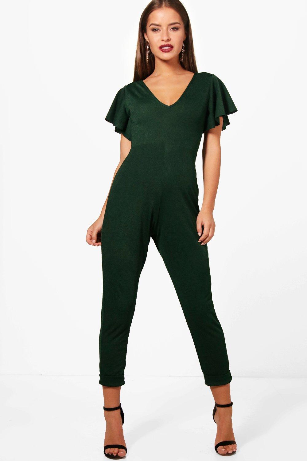 petite jumpsuit with sleeves