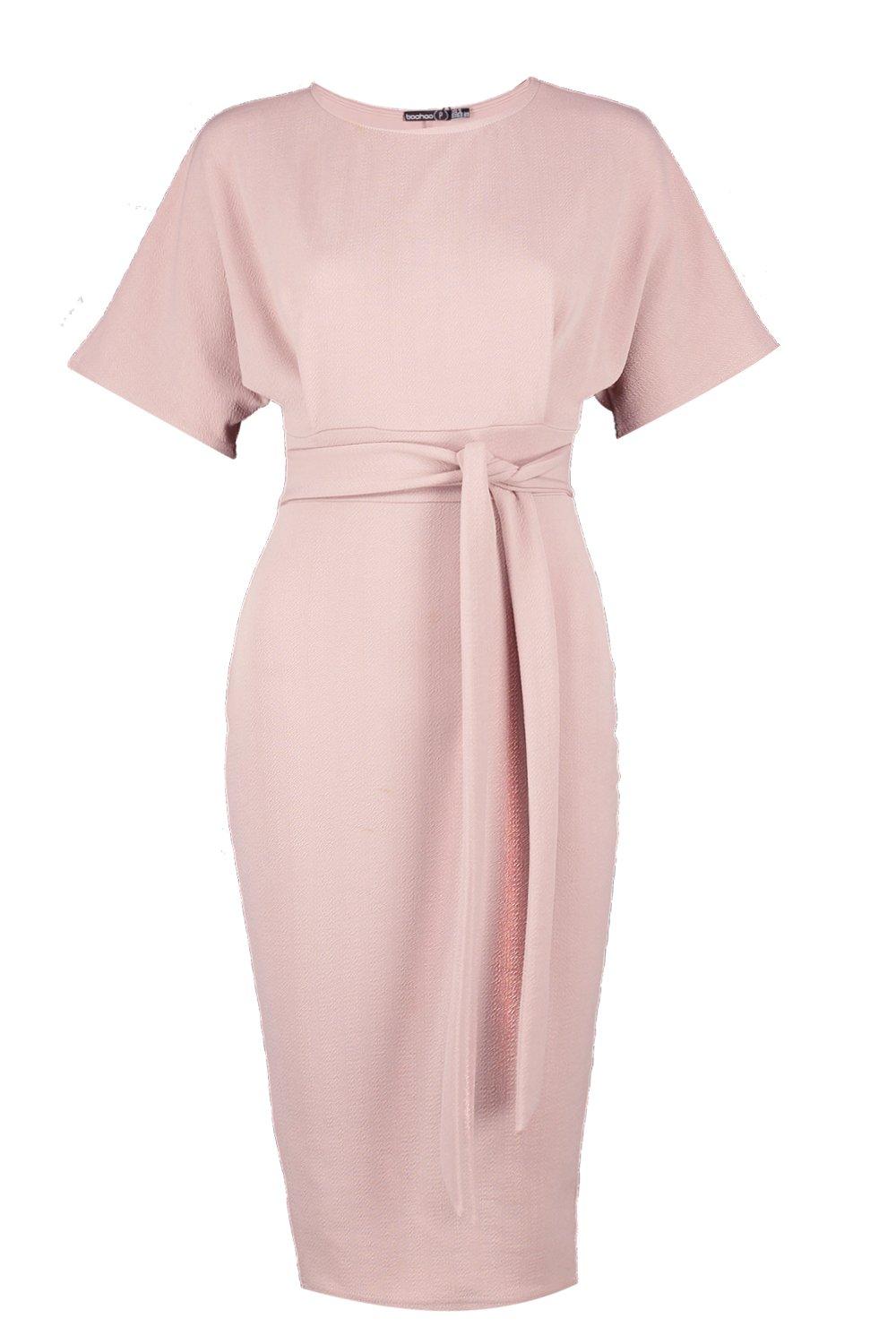 Petite tie waist formal wiggle midi dress best sale