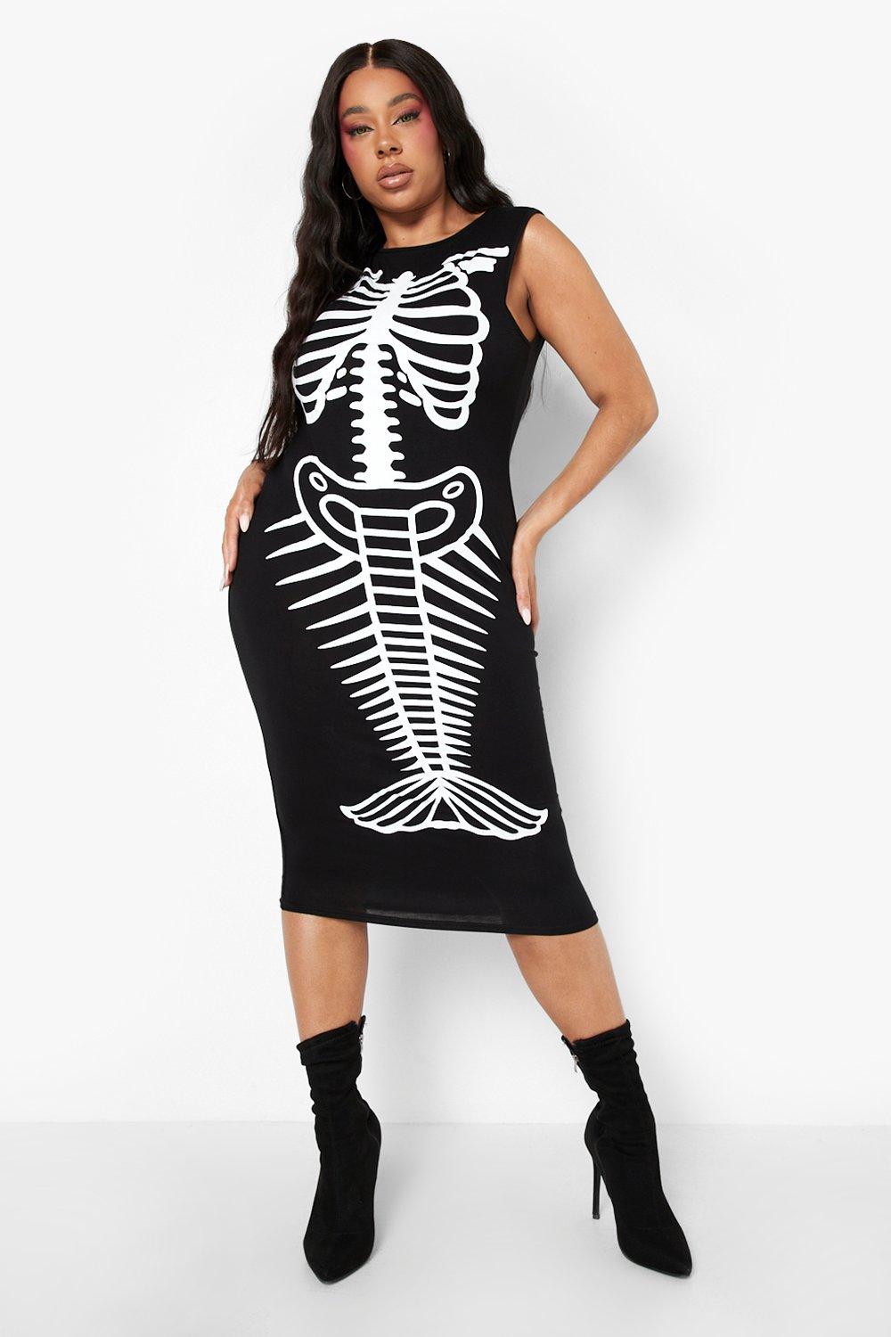 Boohoo hot sale skeleton dress